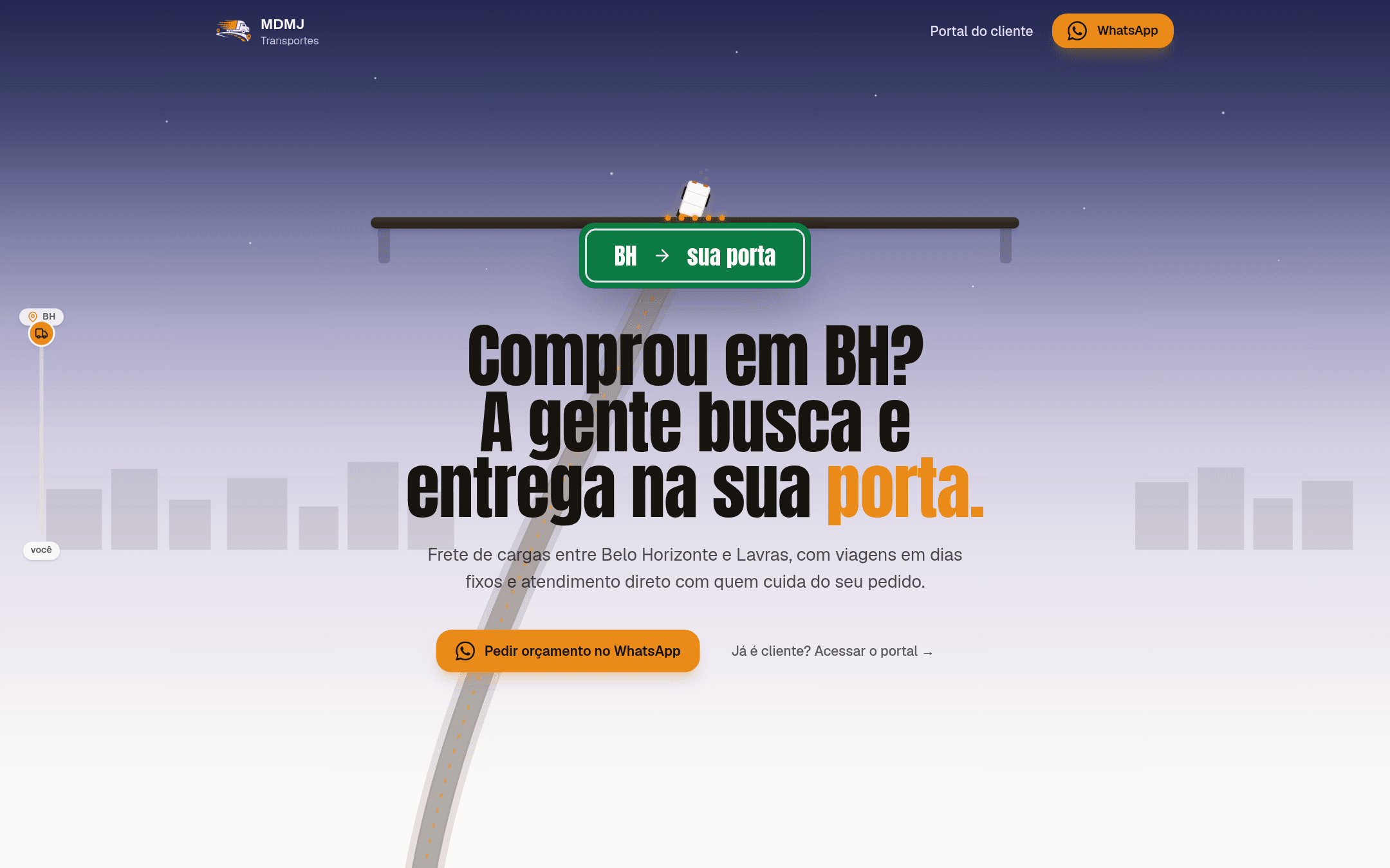 MDMJ Transportes — Landing Page
