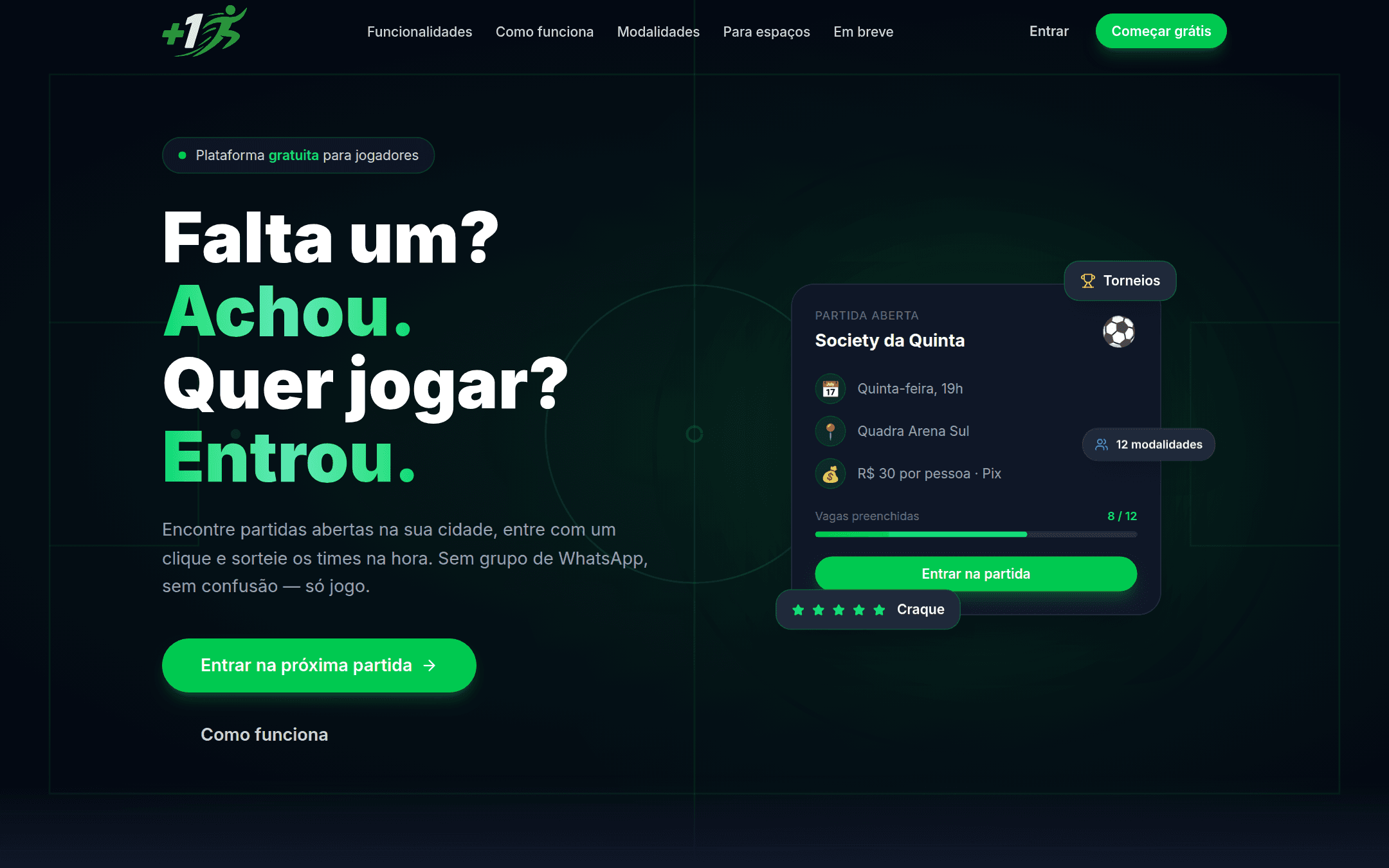 Só+1 — Landing Page